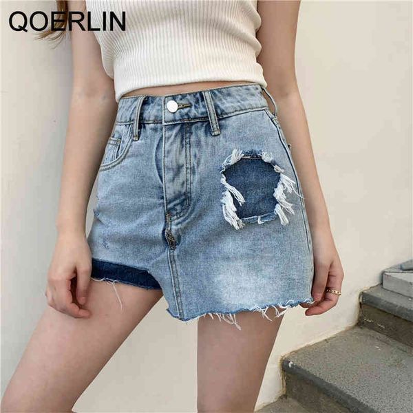 qoerlin vintage ripped denim skirts shorts washed holes irregular aline high waist shorts skirt women plus size mini skirt 210412, Black
qoerlin vintage ripped denim skirts shorts washed holes irregular aline high waist shorts skirt women plus size mini skirt 210412, Black