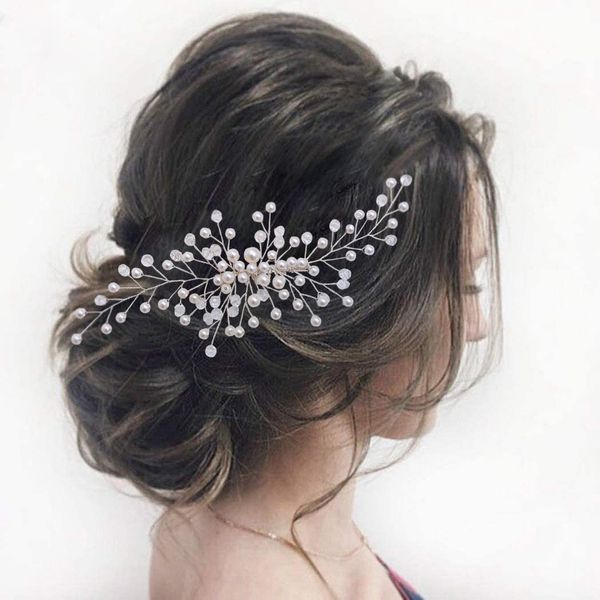 wedding hair comb with pearl crystal beads bridal hair combs simple design hair ornaments bride white wedding dress accessories, Silver
wedding hair comb with pearl crystal beads bridal hair combs simple design hair ornaments bride white wedding dress accessories, Silver