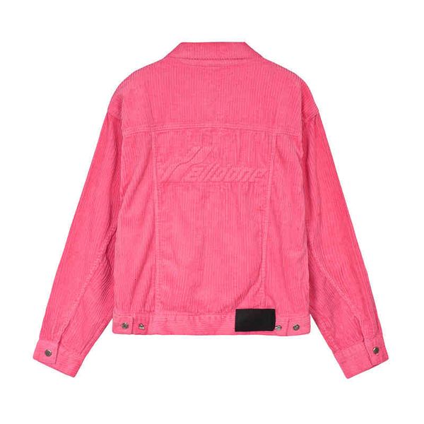women's spring women's fashion letter embossed ins coat pink corduroy thin jacket, Black
women's spring women's fashion letter embossed ins coat pink corduroy thin jacket, Black