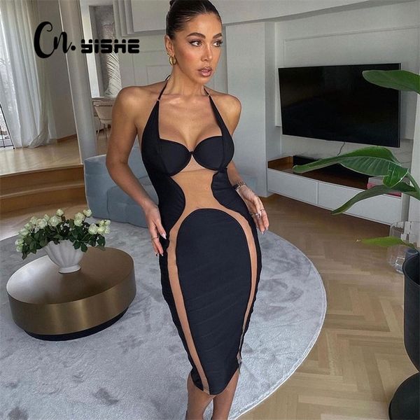 cnyishe spring holiday beachwear mesh patchwork halter dress women summer bodycon slim midi dresses female streetwear 220511, Black;gray
cnyishe spring holiday beachwear mesh patchwork halter dress women summer bodycon slim midi dresses female streetwear 220511, Black;gray