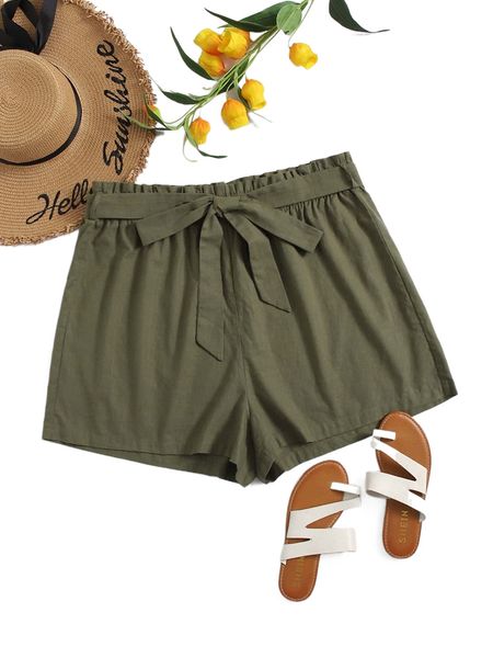 plus paperbag waist belted shorts g1wf#, Black
plus paperbag waist belted shorts g1wf#, Black