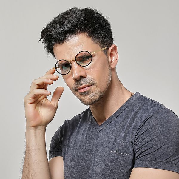 mens designer glasses 0 diopter eyewear myopia prescription round metal clear lens glass frame titanium circle eyeglasses, Silver
mens designer glasses 0 diopter eyewear myopia prescription round metal clear lens glass frame titanium circle eyeglasses, Silver