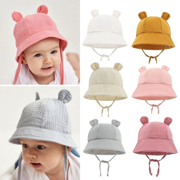 baby soft cotton bucket hat cute ears newborn infant summer sun hats solid color outdoor toddler boys girls beach cap, Yellow
baby soft cotton bucket hat cute ears newborn infant summer sun hats solid color outdoor toddler boys girls beach cap, Yellow