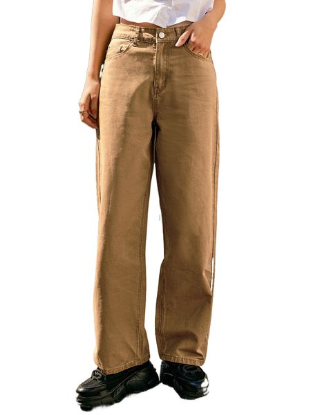 dazy slant pockets straight leg jeans z7kq#, Blue