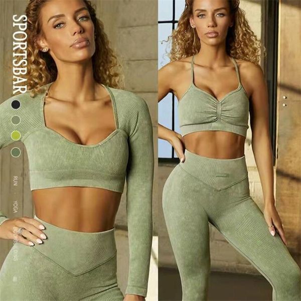 seamless yoga set woman gym sports clothing for women fitness sportswear suit workout clothes 220428, Gray
seamless yoga set woman gym sports clothing for women fitness sportswear suit workout clothes 220428, Gray