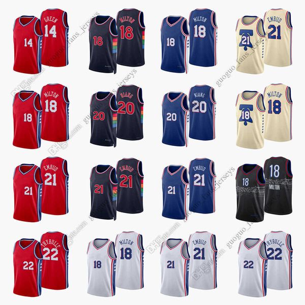 custom printed 2022 new city basketball jerseys 14 green 18 milton 20 niang 21 embiid 22 thybulle red blue white black jersey size s--xxxl, Black;red
custom printed 2022 new city basketball jerseys 14 green 18 milton 20 niang 21 embiid 22 thybulle red blue white black jersey size s--xxxl, Black;red