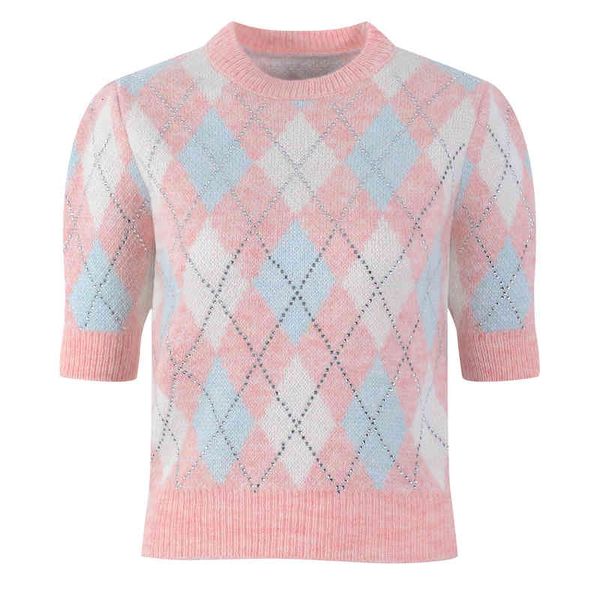 women's knits tees diamond diamond check round neck sweater women's clothing summer slim fitting color contrast short sleeved fash, White
women's knits tees diamond diamond check round neck sweater women's clothing summer slim fitting color contrast short sleeved fash, White