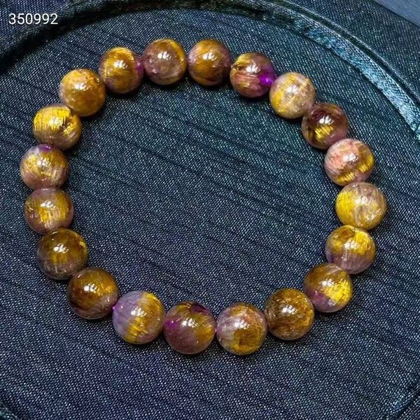 genuine natural cacoxenite purple rutilated quartz bracelet women men stretch 9.5mm crystal clear round beads aaaaaa, Silver
genuine natural cacoxenite purple rutilated quartz bracelet women men stretch 9.5mm crystal clear round beads aaaaaa, Silver