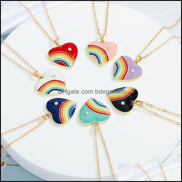pendant necklaces pendants jewelry fashion ins style rainbow color enameled heart necklace drop delivery 2 dhzwv, Silver
pendant necklaces pendants jewelry fashion ins style rainbow color enameled heart necklace drop delivery 2 dhzwv, Silver