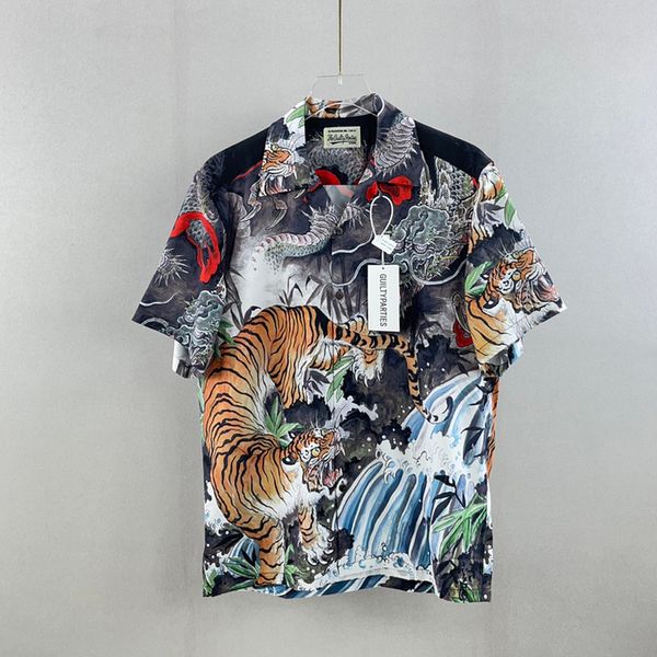 2022 japan dragon tiger pattern tee hawaii beach casual shirt spring summer cool hip hop short sleeve, Black;brown
2022 japan dragon tiger pattern tee hawaii beach casual shirt spring summer cool hip hop short sleeve, Black;brown