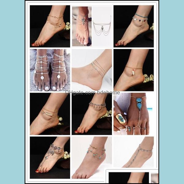 anklets jewelry 20 colors new bohemian beach bikini women foot anklet chain gift bracelets sier plated turquoise drop delivery 2021 czuoe, Red;blue
anklets jewelry 20 colors new bohemian beach bikini women foot anklet chain gift bracelets sier plated turquoise drop delivery 2021 czuoe, Red;blue