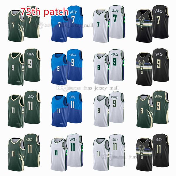 printed 75th patch city basketball jerseys grayson 7 bobby allen 9 portis brook 11 lopez color white green blue black jersey, Black;red
printed 75th patch city basketball jerseys grayson 7 bobby allen 9 portis brook 11 lopez color white green blue black jersey, Black;red