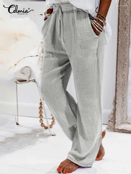 celmia casual daily baggy 2023 summer cotton linen elastic waist vintage pantalones solid color holiday long trouser, Black;white
celmia casual daily baggy 2023 summer cotton linen elastic waist vintage pantalones solid color holiday long trouser, Black;white