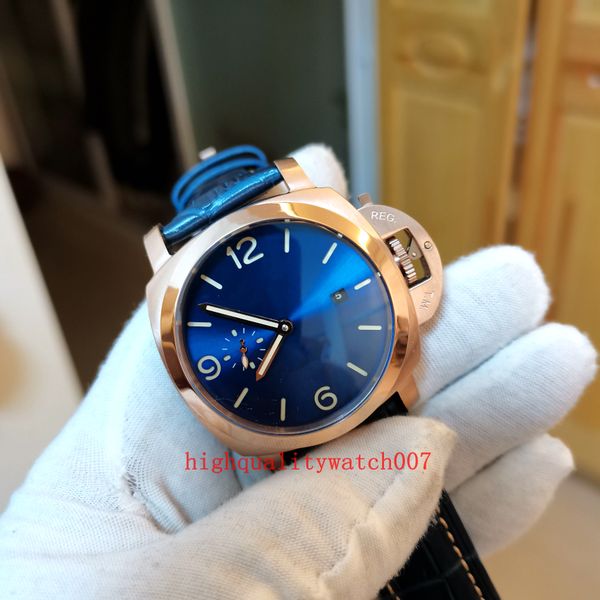 elling watches 18k rose gold 44mm blue dial pam01114 01114 blue leather strap mechanical automatic men's watch wristwatches, Slivery;brown
elling watches 18k rose gold 44mm blue dial pam01114 01114 blue leather strap mechanical automatic men's watch wristwatches, Slivery;brown