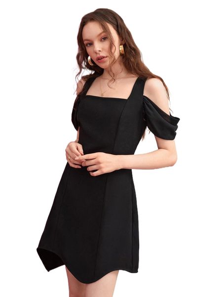 x jupiter spells cold shoulder backless knot asymmetrical hem dress h1rj#, Black;gray
x jupiter spells cold shoulder backless knot asymmetrical hem dress h1rj#, Black;gray