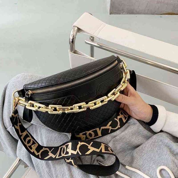 thick chain women's fanny pack plaid leather waist bag shoulder crossbody chest s luxury designer handbags female belt
thick chain women's fanny pack plaid leather waist bag shoulder crossbody chest s luxury designer handbags female belt