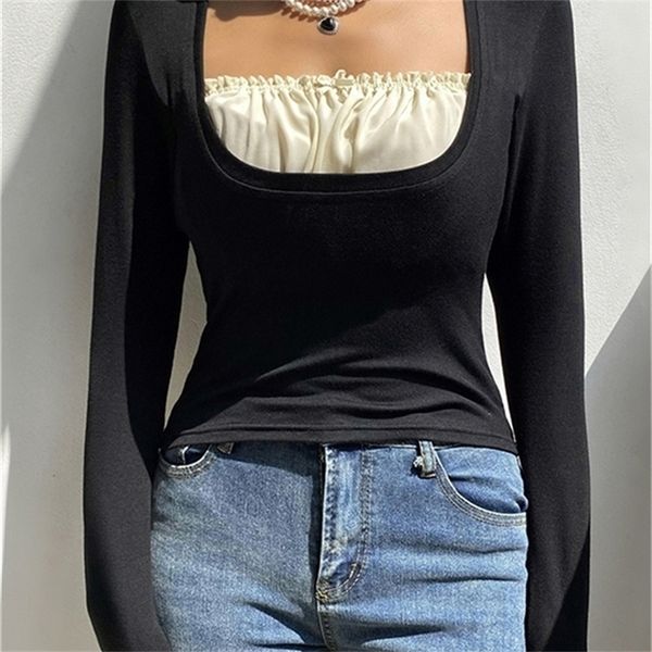 vintage patchwork slim tee long sleeves square collar retro casual tshirts aesthetic korean chic autumn cloth cuteandpsycho 220408, White
vintage patchwork slim tee long sleeves square collar retro casual tshirts aesthetic korean chic autumn cloth cuteandpsycho 220408, White