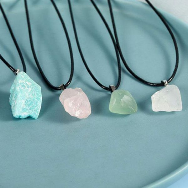 irregular natural crystal stone silver plated pendant necklaces for women girl men party club decor jewelry with rope chain
irregular natural crystal stone silver plated pendant necklaces for women girl men party club decor jewelry with rope chain