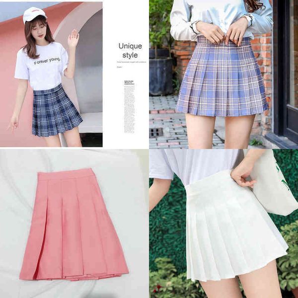 women's skirt xs-2xl new summer women high waist pleated plaid s female cute sweet girls dance mini mujer 220221, Black
women's skirt xs-2xl new summer women high waist pleated plaid s female cute sweet girls dance mini mujer 220221, Black