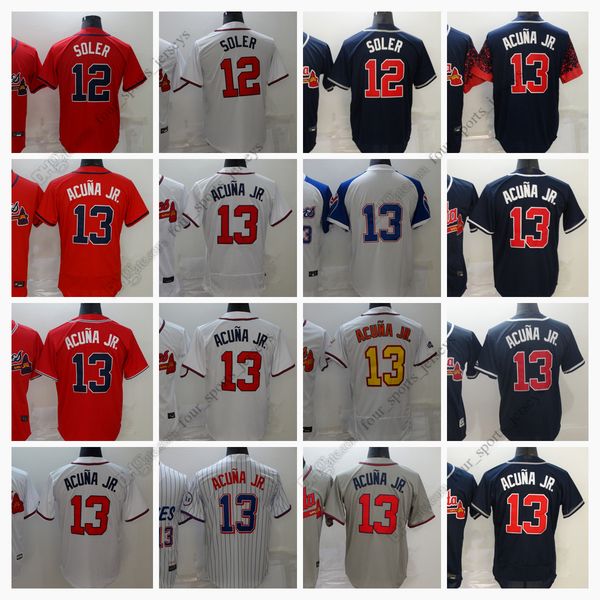 new baseball jerseys 12 jorge soler 13 ronald acuna jr. white jersey size s--xxxl, Blue;black
new baseball jerseys 12 jorge soler 13 ronald acuna jr. white jersey size s--xxxl, Blue;black