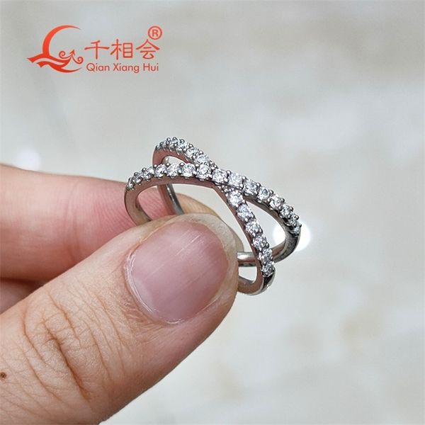 x cross two band melee white color diamond silver 925 ring jewelry 220817, Slivery;golden
x cross two band melee white color diamond silver 925 ring jewelry 220817, Slivery;golden