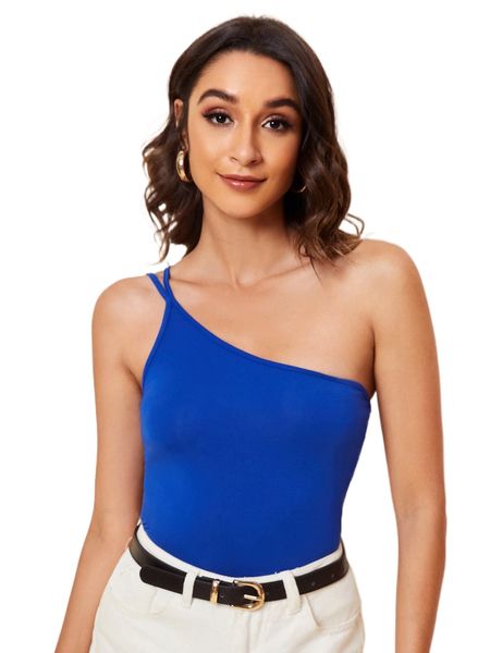 one shoulder double strap 61j0#, White
one shoulder double strap 61j0#, White