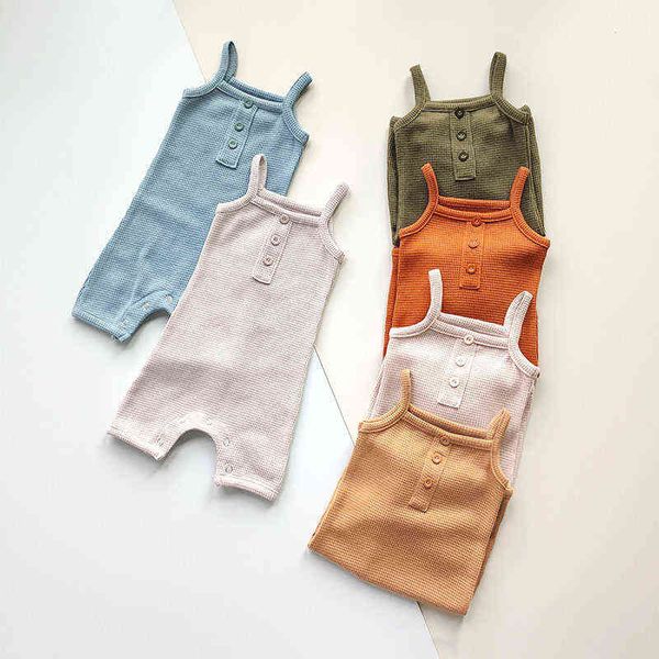 2022 baby summer rompers waffle cotton newborn infants playsuits boys and girls sleeveless jumpsuits babies clothing 0-18 months g220521, Blue
2022 baby summer rompers waffle cotton newborn infants playsuits boys and girls sleeveless jumpsuits babies clothing 0-18 months g220521, Blue
