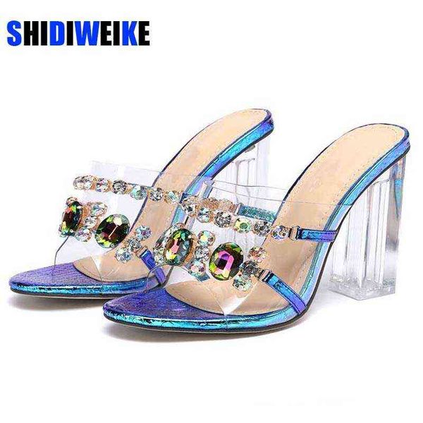 summer fashion crystal diamond slides clear pvc transparent slippers women shoes peep toe high heels mules dress pumps 220520, Black
summer fashion crystal diamond slides clear pvc transparent slippers women shoes peep toe high heels mules dress pumps 220520, Black