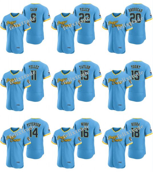 2022 city connect jersey brewers urias cain narvaez tellez peterson tyrone taylor wong hiura robin yount brosseau christian yelich adames bu, Blue;black
2022 city connect jersey brewers urias cain narvaez tellez peterson tyrone taylor wong hiura robin yount brosseau christian yelich adames bu, Blue;black