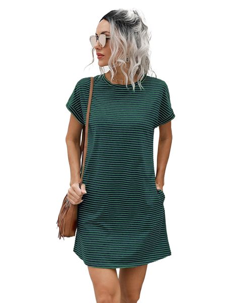 striped print pocket detail tee dress 54kj#, Black;gray
striped print pocket detail tee dress 54kj#, Black;gray