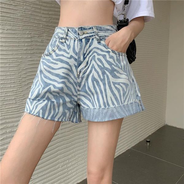 zebra printed denim shorts women high waist pockets tassel curl jeans y2k korean style animal short pants female 3312, White;black
zebra printed denim shorts women high waist pockets tassel curl jeans y2k korean style animal short pants female 3312, White;black