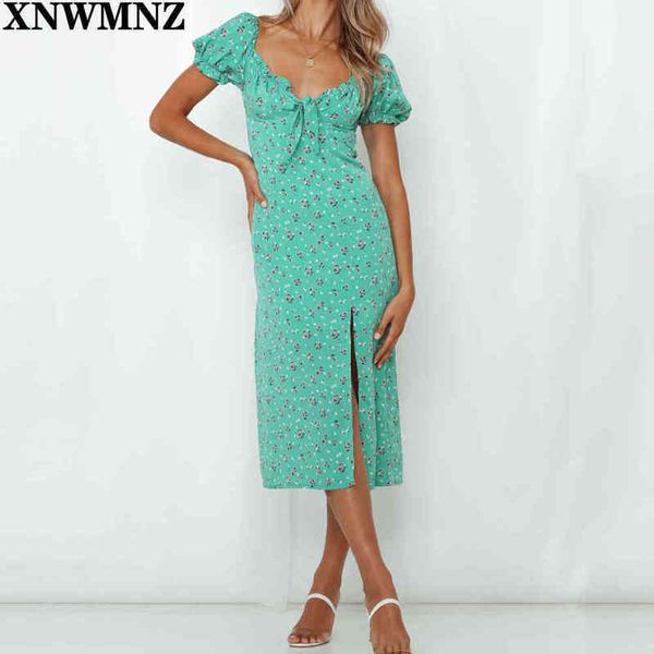 xnwmnz za womens dress vintage women summer midi es elegant green floral print split france chiffon vestidos 210513, Black;gray
xnwmnz za womens dress vintage women summer midi es elegant green floral print split france chiffon vestidos 210513, Black;gray