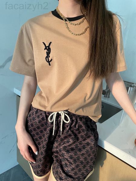 women's t-shirt designer caramel khaki 21 summer versatile sports casual letter handmade beaded short sleeve t-shirt for women euw8, White
women's t-shirt designer caramel khaki 21 summer versatile sports casual letter handmade beaded short sleeve t-shirt for women euw8, White