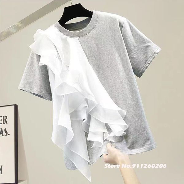 patchwork ruffle white for women o neck short sleeve casual t shirt female fashion new clothing 2022 summer 220613
patchwork ruffle white for women o neck short sleeve casual t shirt female fashion new clothing 2022 summer 220613