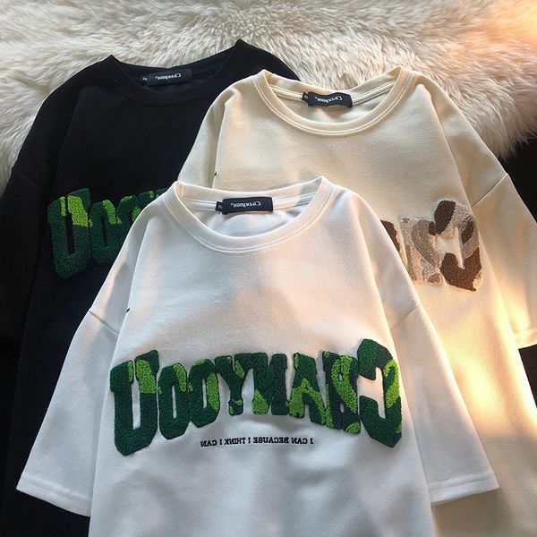 2022 summer new mens t-shirts fashion casual printed towel flocking embroidery short sleeve round neck american retro loose black white, White;black
2022 summer new mens t-shirts fashion casual printed towel flocking embroidery short sleeve round neck american retro loose black white, White;black