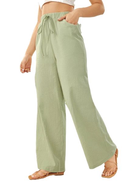 knot waist wide leg pants r6h9#, Black;white
knot waist wide leg pants r6h9#, Black;white