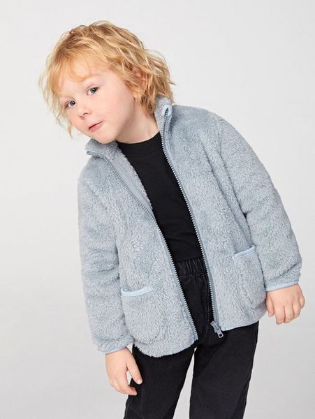 toddler boys zip up pocket patched teddy jacket she, Blue;gray
toddler boys zip up pocket patched teddy jacket she, Blue;gray