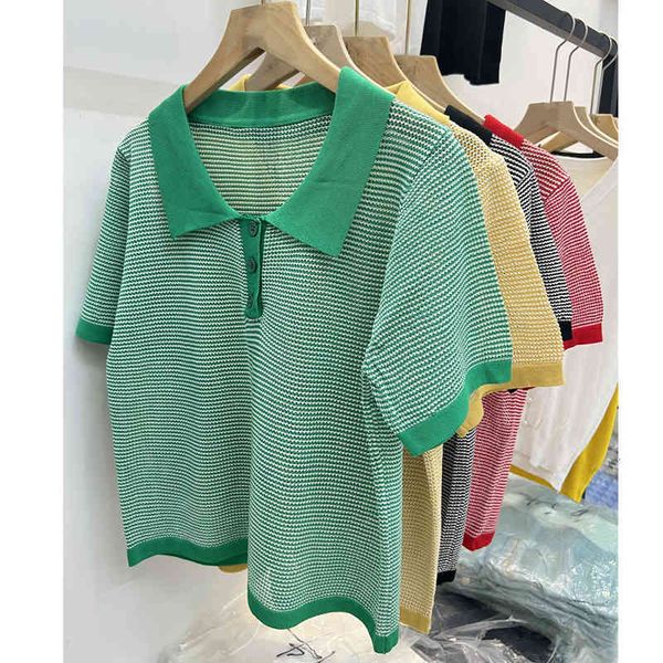 women's t-shirt 2022 summer fresh and white knitted cotton hollow breathable short sleeved lapel polo t-shirt woxz
women's t-shirt 2022 summer fresh and white knitted cotton hollow breathable short sleeved lapel polo t-shirt woxz