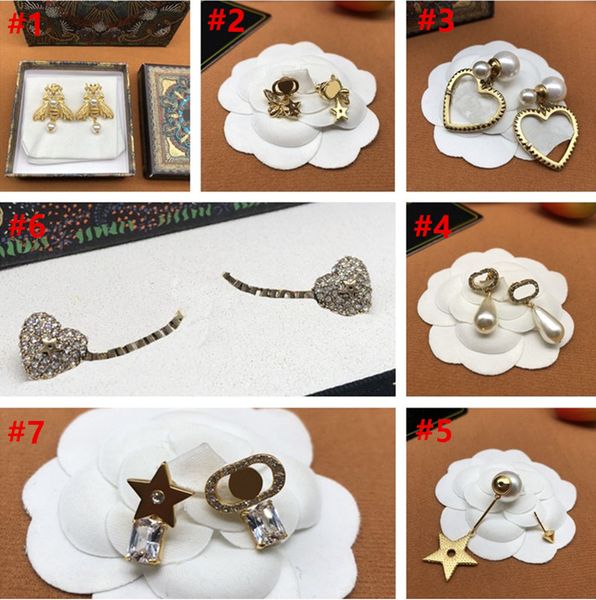 women designer earrings girls ladies fashion famous jewelry letter bee luxury jewelry couples individuality earring accessories 7styles, Golden;silver
women designer earrings girls ladies fashion famous jewelry letter bee luxury jewelry couples individuality earring accessories 7styles, Golden;silver