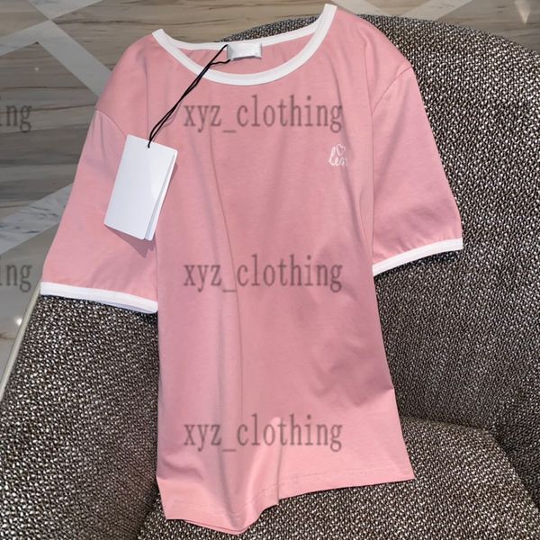 22ss women pink t-shirts summer brand t shirts french vintage t-shirt embroidered contrast neckline logo dr print casual short sleeve design, White;black
22ss women pink t-shirts summer brand t shirts french vintage t-shirt embroidered contrast neckline logo dr print casual short sleeve design, White;black