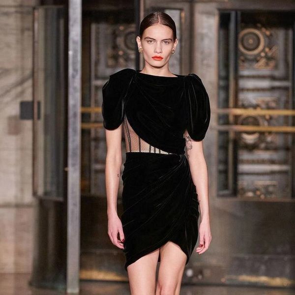 black mesh dress bodycon mesh short sleeve club party vestido mini length 210414, Black;gray
black mesh dress bodycon mesh short sleeve club party vestido mini length 210414, Black;gray