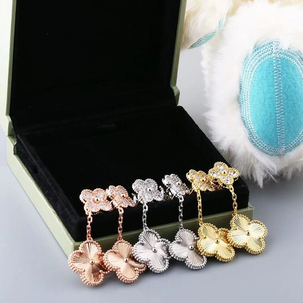 2022 fashion clover designer stud earrings for women 18k gold luxury sweet flower leaf ear rings charm bracelet necklace party jewelry, Golden;silver
2022 fashion clover designer stud earrings for women 18k gold luxury sweet flower leaf ear rings charm bracelet necklace party jewelry, Golden;silver