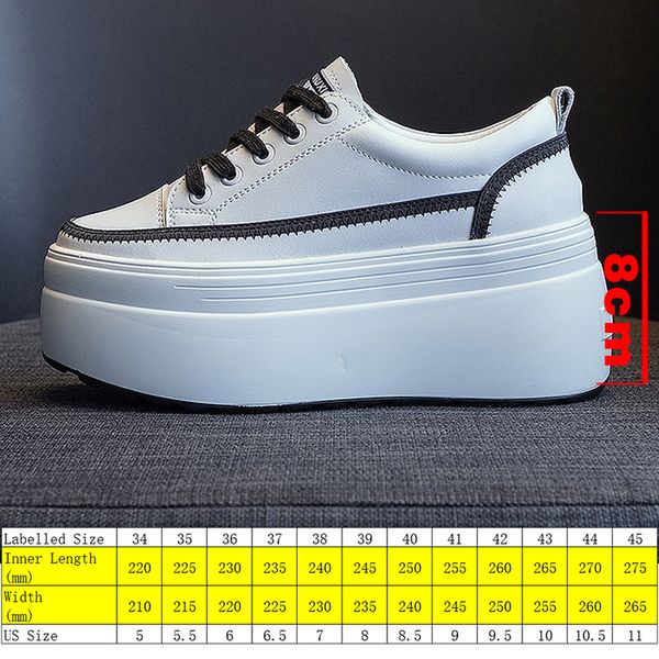 7cm platform wedge sneakers chunky shoes genuine leather hidden heel women casual shoes spring autumn za fashion shoes, Black;yellow
7cm platform wedge sneakers chunky shoes genuine leather hidden heel women casual shoes spring autumn za fashion shoes, Black;yellow