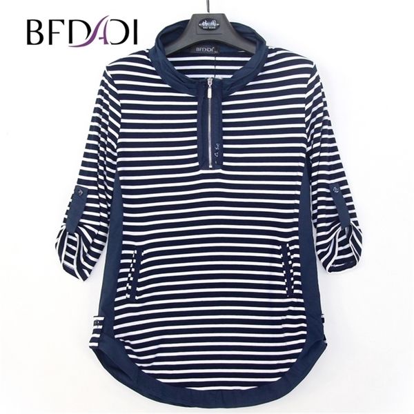 bfdadi plus size autumn long t-shirts women casual stripe loose stand-up collar rolled edge design tees 4440 210312, White
bfdadi plus size autumn long t-shirts women casual stripe loose stand-up collar rolled edge design tees 4440 210312, White