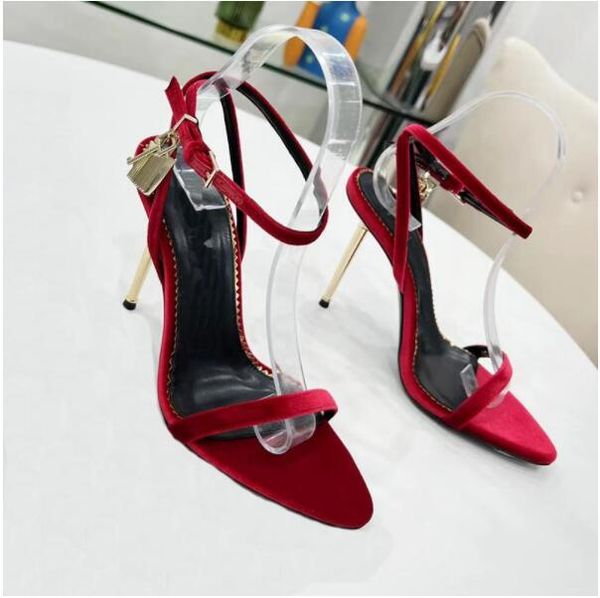 8stiletto heel sandals womens shoe fashion designer satin gold padlock dress shoes genuine leather narrow band high heeled women sandal post, Black
8stiletto heel sandals womens shoe fashion designer satin gold padlock dress shoes genuine leather narrow band high heeled women sandal post, Black