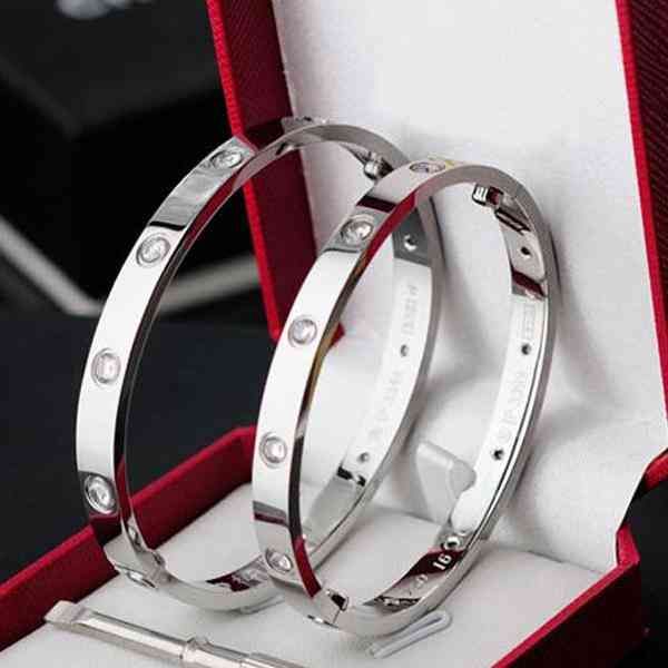 luxury carti er brand love screw bangles 316l titanium steel 4cz stone screwdriver bracelets for women men lover couples with original box, Silver
luxury carti er brand love screw bangles 316l titanium steel 4cz stone screwdriver bracelets for women men lover couples with original box, Silver