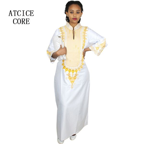 african dress for woman soft mateial big embroidery design long dress without scarf 220514, White
african dress for woman soft mateial big embroidery design long dress without scarf 220514, White