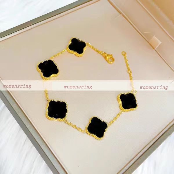 classic 4/four leaf clover charm chain bracelets bangle chain 18k gold agate shell mother-of-pearl for women&girl wedding mother' day j, Black
classic 4/four leaf clover charm chain bracelets bangle chain 18k gold agate shell mother-of-pearl for women&girl wedding mother' day j, Black