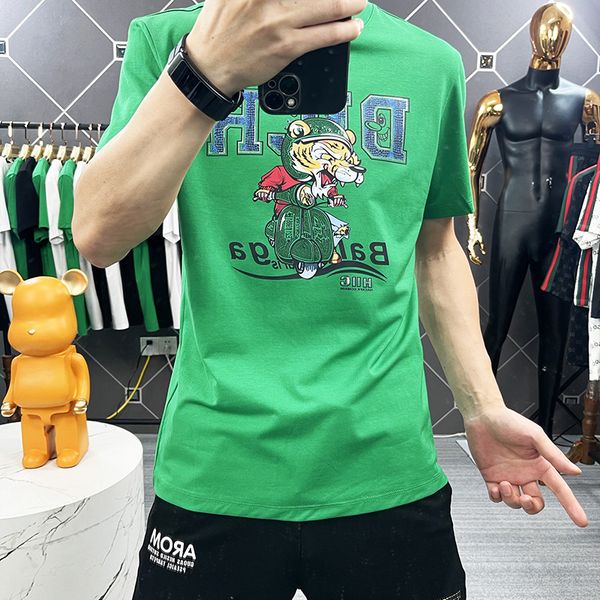 fashion brand men's t-shirts 2022 summer new tiger head locomotive pattern embroidery design short sleeve mercerized cotton western pop, White;black
fashion brand men's t-shirts 2022 summer new tiger head locomotive pattern embroidery design short sleeve mercerized cotton western pop, White;black