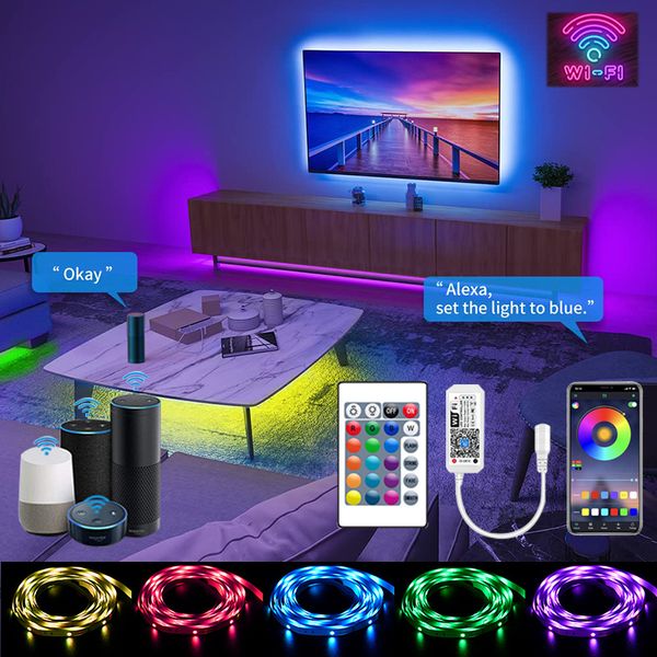 led strip lights 5m-30m mini wifi with app control music sync multicolor light 5050 smd ribbon diode tape 24keys ir controller ac100-240v po
led strip lights 5m-30m mini wifi with app control music sync multicolor light 5050 smd ribbon diode tape 24keys ir controller ac100-240v po